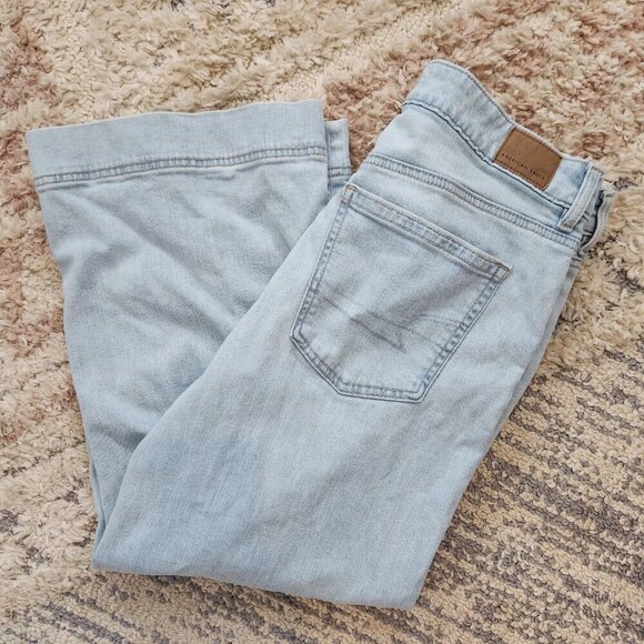 American Eagle Outfitters Light Blue Flare Jeans - Picture 6 of 10